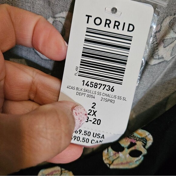 NWT Torrid Skull Print Black Dress - Picture 6 of 9